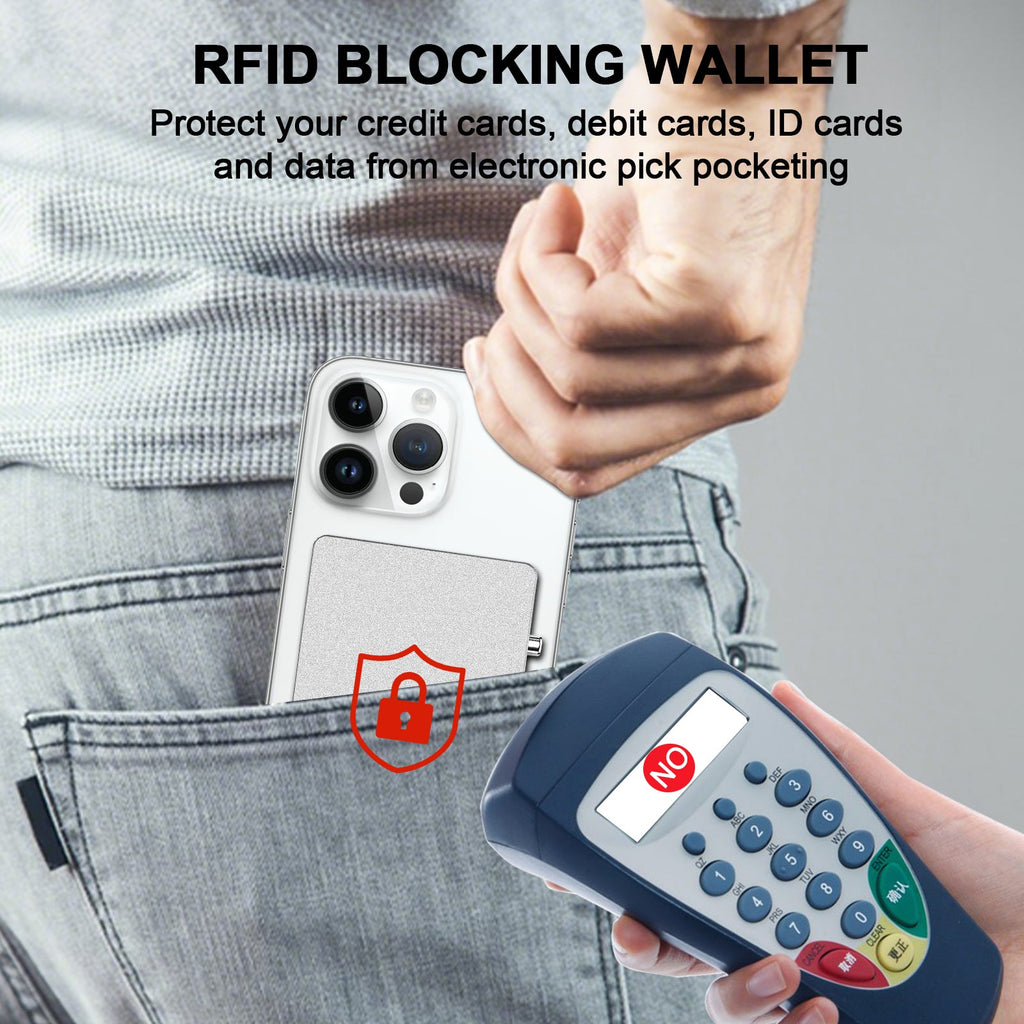 Carteira com Bloqueio RFID Minimalista e Slim para Cartões com MagSafe, com Suporte Ajustável, Carteira Magnética de Metal com Sistema Pop-Up para Homens TOYFID