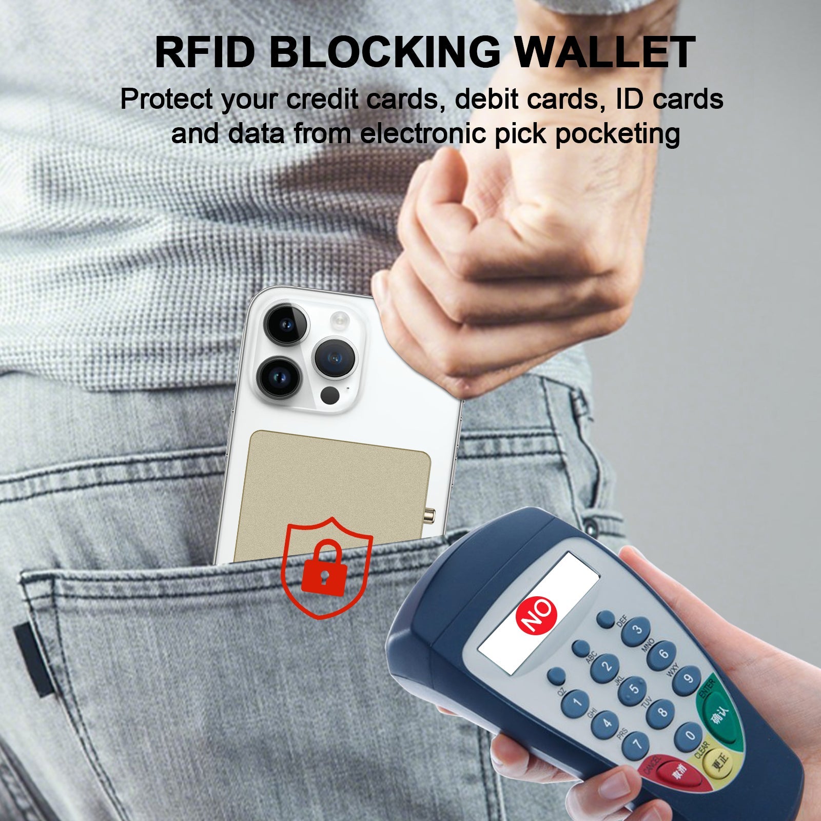 Carteira TOYFID Slim em Alumínio com Pop-Up, Proteção RFID e Suporte para Airtag