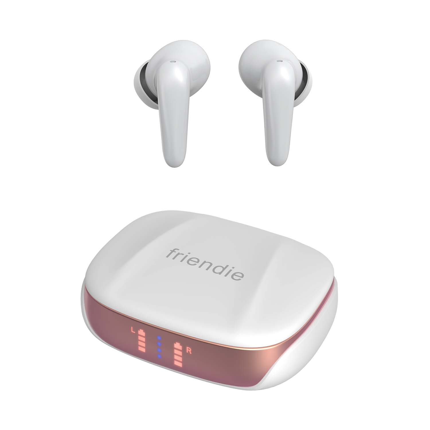 AIR Focus ANC Pearl White e Rose Gold (Fones de Ouvido In Ear Sem Fio com Cancelamento Ativo de Ruído)