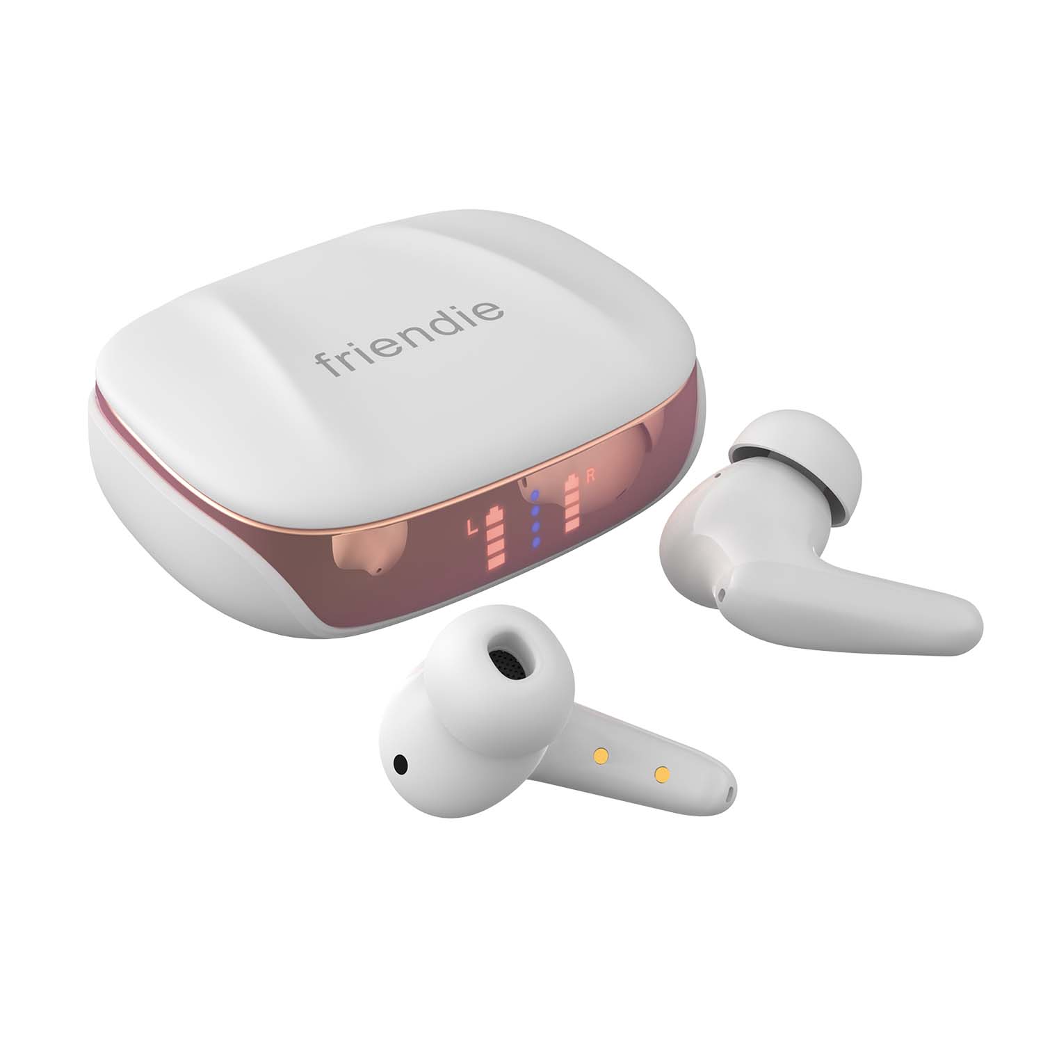 AIR Focus ANC Pearl White e Rose Gold (Fones de Ouvido In Ear Sem Fio com Cancelamento Ativo de Ruído)
