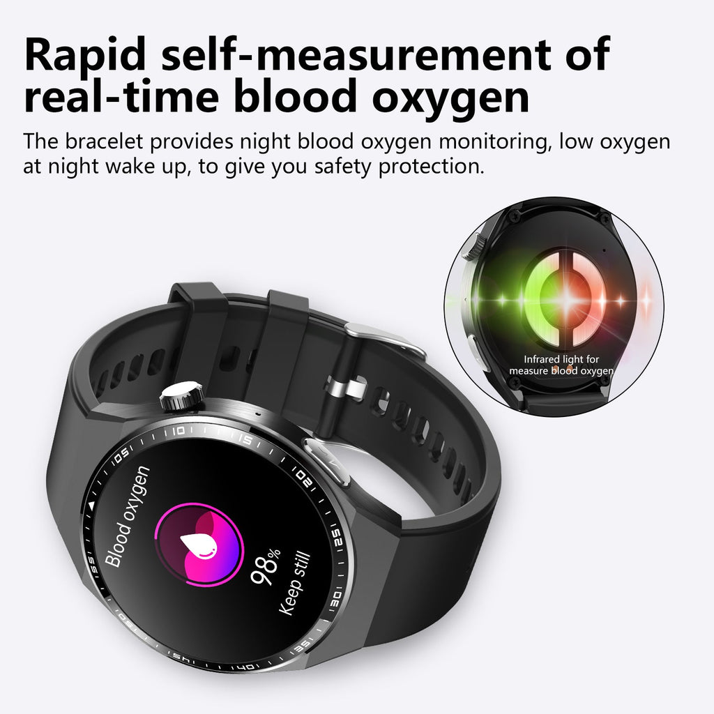 Relógio Inteligente 2025 com Medição Precisa de ECG+PPG para Diabéticos – Ecrã Total Touch, Desportivo e Fitness, Bluetooth para Android e iOS, Masculino e Feminino