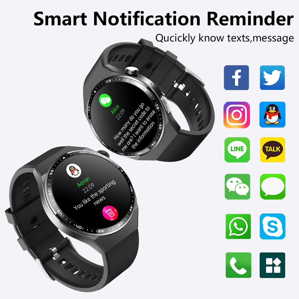Relógio Inteligente 2025 com Medição Precisa de ECG+PPG para Diabéticos – Ecrã Total Touch, Desportivo e Fitness, Bluetooth para Android e iOS, Masculino e Feminino